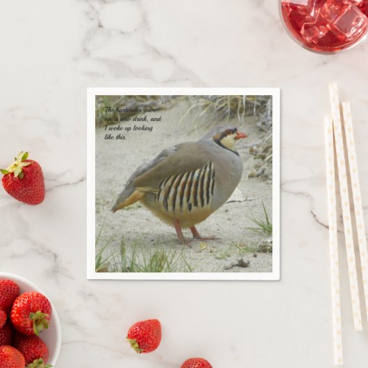 Chukar Partridge Serviette (Beispiel)