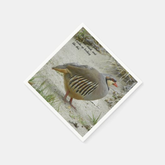 Chukar Partridge Serviette (Ecke)