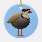 Chukar Rebhuhn Keramik Ornament (Vorne)