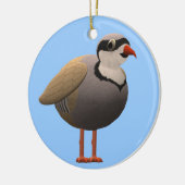 Chukar Rebhuhn Keramik Ornament (Links)