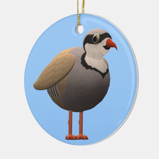 Chukar Rebhuhn Keramik Ornament (Links)