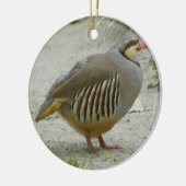 Chukar Rebhuhn Keramikornament (Links)