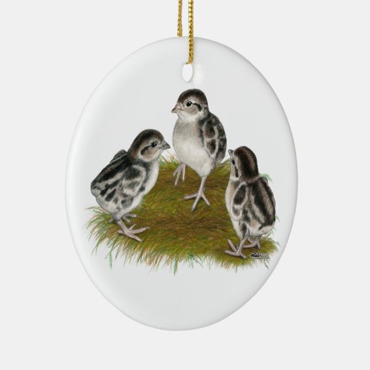 Chukar Rebhuhn-Küken Keramikornament (Rechts)