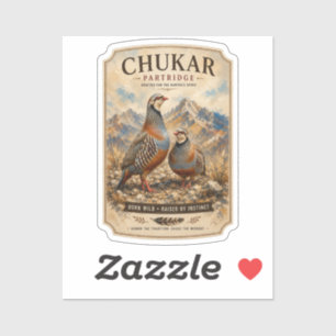 Chukar Rebhuhn-Paar-Kunst  Aufkleber