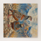 Chukar Rebhuhn-Paar-Kunst Puzzle (Horizontal)