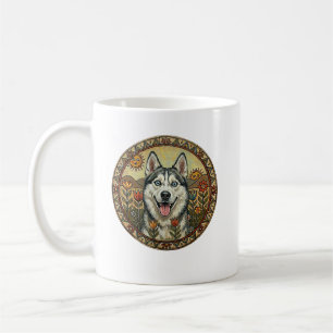 Chukchi Charmer Edition: Naive Art Siberian Husky Kaffeetasse
