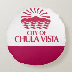 Chula Vista (Kalifornien) Stadtflagge Rundes Kissen
