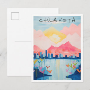 Chula Vista Reise Stadt Ästhetik Postkarte