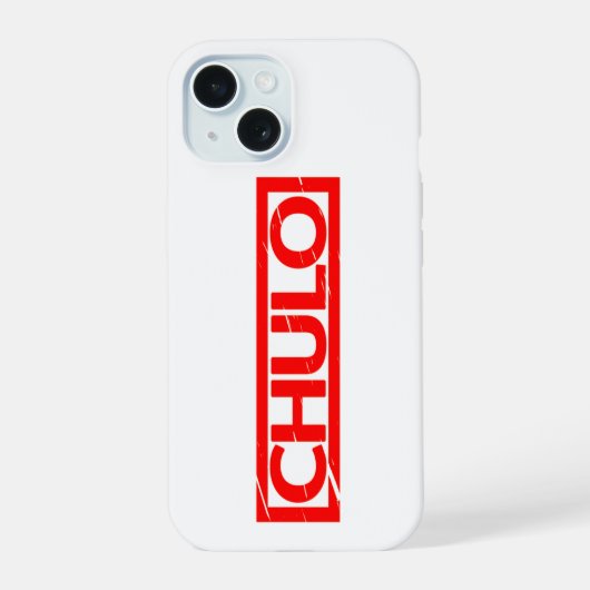 Chulo Briefmarke iPhone 15 Hülle (Rückseite)