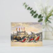 Chulos, die Bull spielen Postkarte (Stehend Vorderseite)