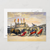 Chulos, die Bull spielen Postkarte (Vorne/Hinten)