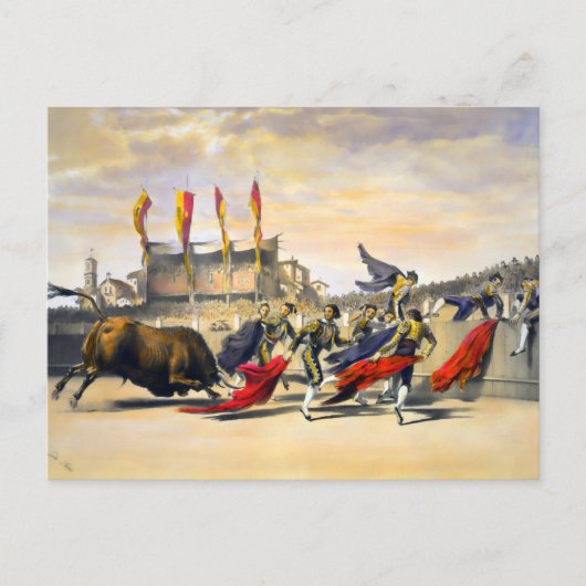 Chulos, die Bull spielen Postkarte (Vorderseite)