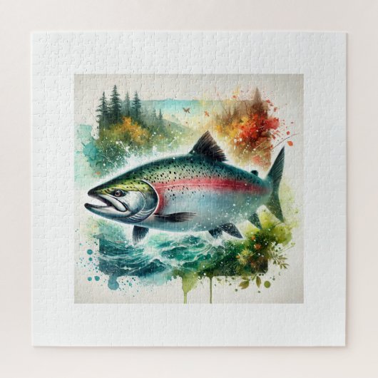 Chum salmon 240624AREF108 - Watercolor Puzzle (Vertikal)