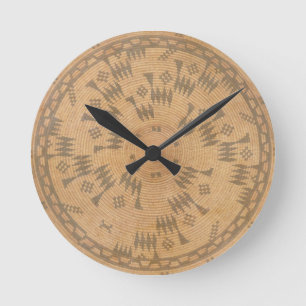Chumash Native American Art Clock Runde Wanduhr