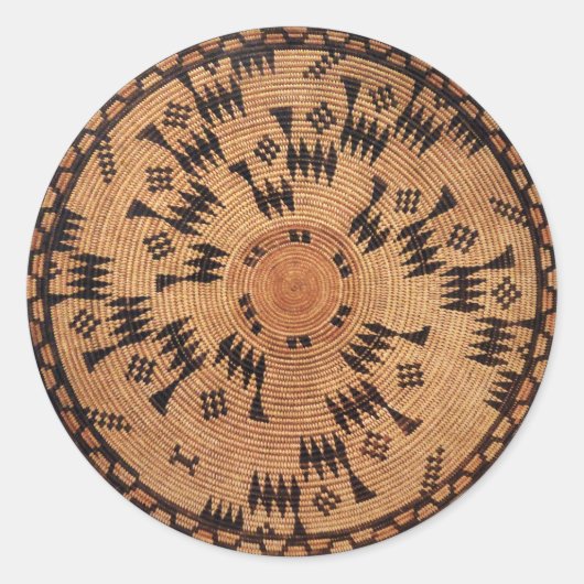 Chumash Native American Art Round Sticker (Vorderseite)