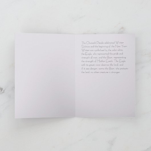 Chumash Winter Solstice Karte (Innenseite)