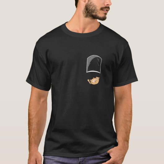 Chunk Falling Cat Pocket T-Shirt (Vorderseite)