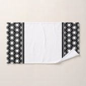 Chunky Black and White Hexagonal Muster Badhandtuch Set (Handtuch)