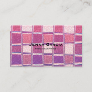 Chunky Chic Glitter Quadratische Glamour Visitenka Visitenkarte