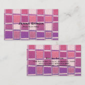Chunky Chic Glitzer Square Glamour Business Card Visitenkarte (Vorne/Hinten)