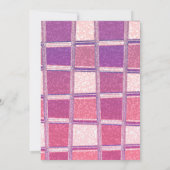 Chunky Chic Glitzer Squares Glam Party Einladungen (Rückseite)