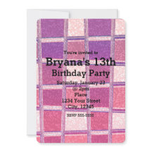 Chunky Chic Glitzer Squares Glam Party Einladungen