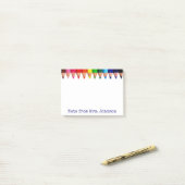 Chunky Colored Pencils Postit Notes Post-it Klebezettel (Auf Schreibtisch)