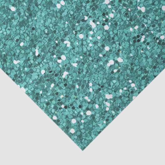 Chunky Confetti Glitzer Sparkle Aquamarin Blue Seidenpapier (Ausschnitt)