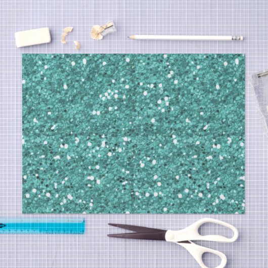 Chunky Confetti Glitzer Sparkle Aquamarin Blue Seidenpapier (Handwerk)