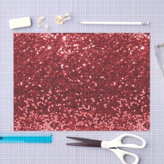 Chunky Confetti Glitzer Sparkle Red Seidenpapier (Handwerk)