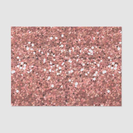 Chunky Confetti Glitzer Sparkle Rose Gold Seidenpapier (Vorderseite)