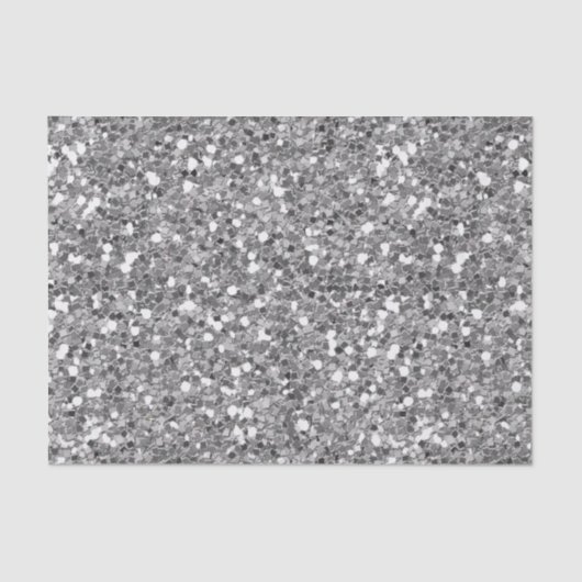 Chunky Confetti Glitzer Sparkle Silver Seidenpapier (Vorderseite)