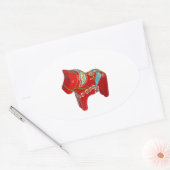 Chunky Dala Horse Oval Sticker (Umschlag)