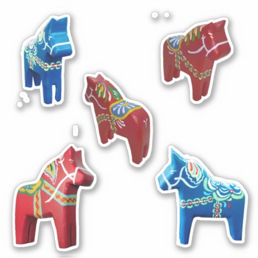 Chunky Dala Horses Aufkleber (Vorderseite)