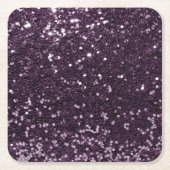 Chunky Glitzer Glam Sparkle Sequin Rechteckiger Pappuntersetzer (Vorderseite)