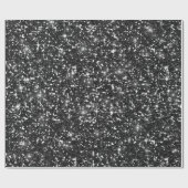 Chunky Glitzer Pattern Schwarz ID144 Geschenkpapier (Flach)
