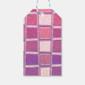 Chunky Moderner Glitzer Rosa Lila Glamour Geschenkanhänger (Rückseite)