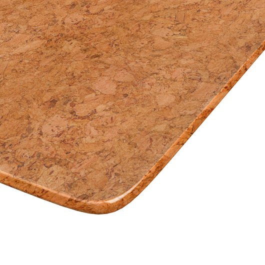 Chunky Natural Cork Wood Grain Look Schneidebrett (Ecke)