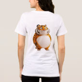 Chunky Orange Tiger Tee | Cute Round Zodiac Tiger  (Rückseite)