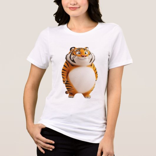 Chunky Orange Tiger Tee | Cute Round Zodiac Tiger  (Vorderseite)