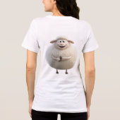 Chunky Round Sheep Tee | Cute Zodiac Ziege Grafik (Rückseite)