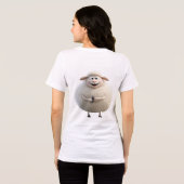 Chunky Round Sheep Tee | Cute Zodiac Ziege Grafik (Rückseite voll)