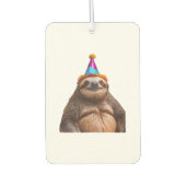 Chunky Sloth birthday party hat gift funny meme pr Autolufterfrischer (Vorderseite)