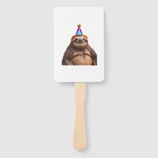 Chunky Sloth birthday party hat gift funny meme pr Fächer (Vorderseite)