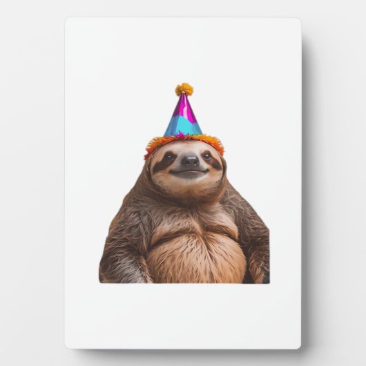 Chunky Sloth birthday party hat gift funny meme pr Fotoplatte (Vorderseite)