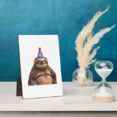 Chunky Sloth birthday party hat gift funny meme pr Fotoplatte (Seite)