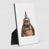 Chunky Sloth birthday party hat gift funny meme pr Fotoplatte (Seite)
