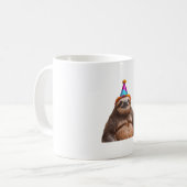 Chunky Sloth birthday party hat gift funny meme pr Kaffeetasse (Vorderseite Links)