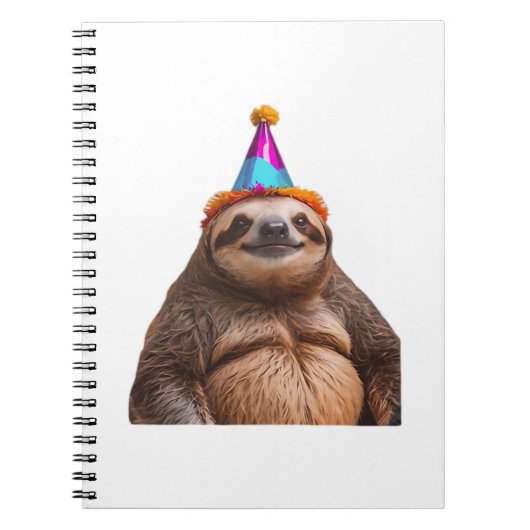 Chunky Sloth birthday party hat gift funny meme pr Notizblock (Vorderseite)