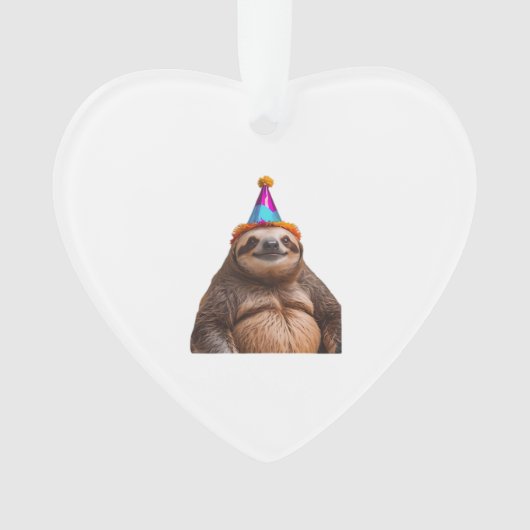 Chunky Sloth birthday party hat gift funny meme pr Ornament (Vorderseite)